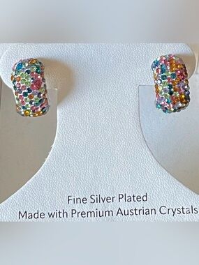 “Sofia James - New York” Fine Silver Plated Pierced Earrings.